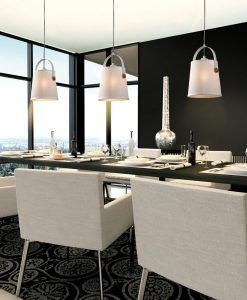 Lámpara colgante NORDICA madera/blanco 1 luz pequeña ambiente