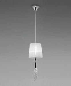 Lámpara colgante cromo TIFFANY 1+1 luces