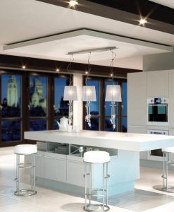 Lámpara colgante TIFFANY cromo 3+3 luces ambiente