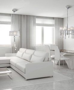 Lámpara colgante TIFFANY cromo 6+6 luces ambiente 2