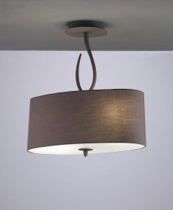 Semi plafón gris ceniza LUA