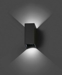 Aplique de pared exterior BLIND gris ambiente