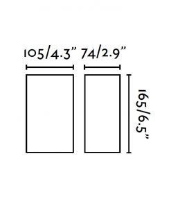 Aplique de pared exterior BLIND gris medidas