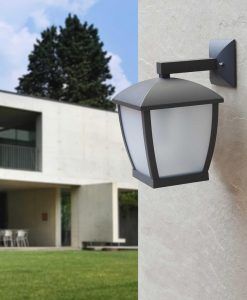 Aplique de pared grande WILMA gris oscuro ambiente