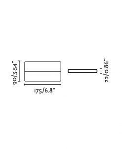 Aplique de pared LED blanco ADAY medidas