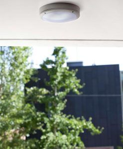 Lámpara plafón exterior YEN gris ambiente