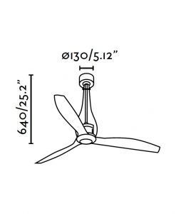 Ventilador de techo transparente ETERFAN medidas
