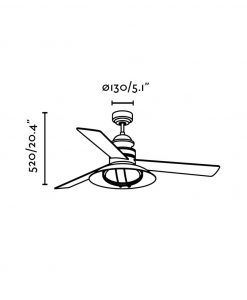 Ventilador de techo marrón WINCH medidas