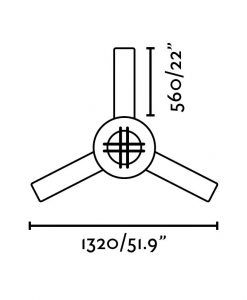 Ventilador de techo marrón WINCH medidas 2