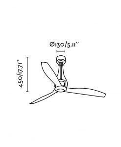 Ventilador de techo transparente MINI ETERFAN medidas