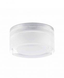 Foco empotrable LED blanco y transparente EBBA