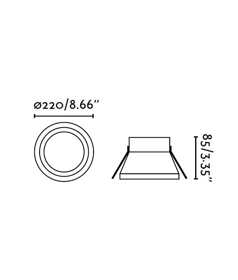 Empotrable LED grande SON luz cálida 24W medidas