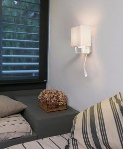 Aplique con lector LED blanco VESPER ambiente