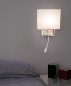 Aplique con lector LED blanco VESPER ambiente 2