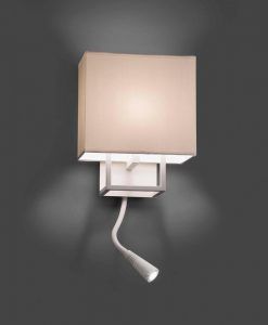 Aplique con lector LED blanco VESPER detalle