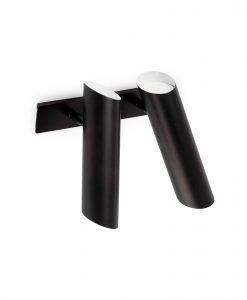 Aplique de pared negro 2 luces LINK detalle