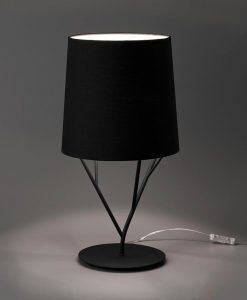 Lámpara de mesa negra TREE detalle