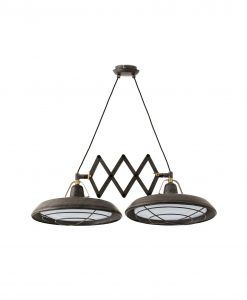 Lámpara extensible LED marrón PLEC 2 luces