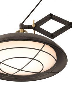 Lámpara extensible LED marrón PLEC 2 luces detalle