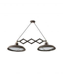 Lámpara extensible LED marrón PLEC 2 luces detalle 2