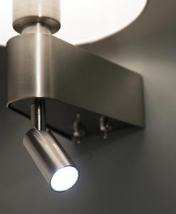Aplique blanco con lector LED ROOM detalle
