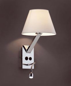 Aplique con lector LED blanco MOMA detalle