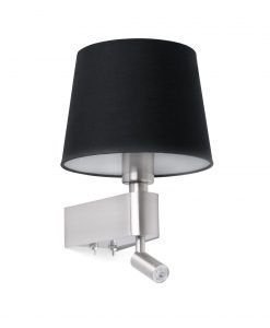 Aplique negro con lector LED ROOM