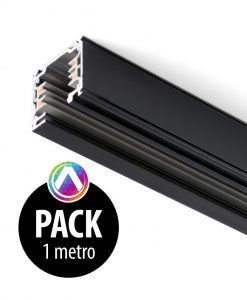 Carril negro para proyector 1m - Pack