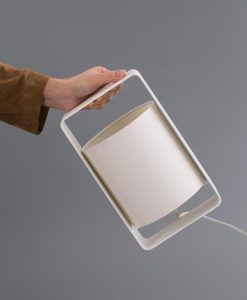 Lámpara de mesa blanca pequeña LULA detalle