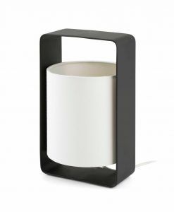 Lámpara de mesa blanca y negra pequeña LULA
