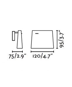 Medidas lámpara de pared LED AUREA blanco