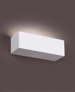 Lámpara de pared yeso EACO-1 blanco