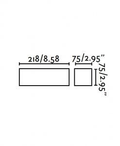 Medidas lámpara de pared yeso EACO-1 blanco