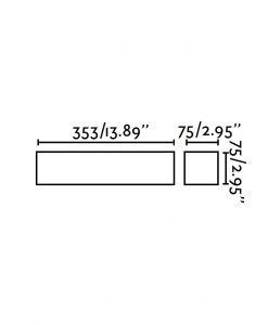 Medidas lámpara de pared yeso EACO-2 blanco
