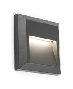 Aplique cuadrado GRANT gris oscuro