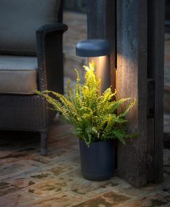Baliza 65 cm GROW LED gris oscura ambiente
