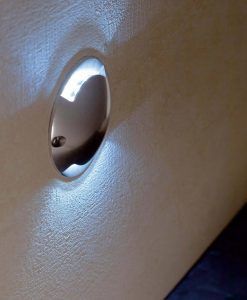 Lámpara exterior KEENAN LED níquel mate detalle