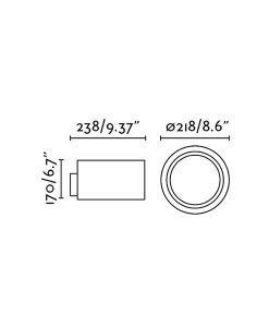 Medidas lámpara aplique exterior QUART LED