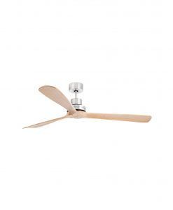 Ventilador grande níquel y pino LANTAU-G