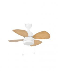 Ventilador MEDITERRANEO blanco detalle palas reversibles