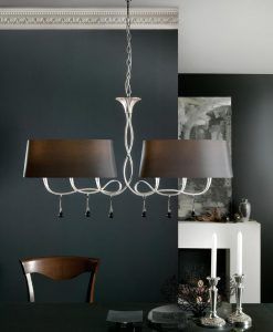 Lámpara de techo negra y plata PAOLA ambiente