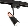 Proyector de carril luz cálida negro y cobre LAO LED