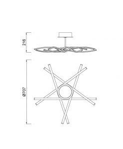 Medidas Plafones Mantra AIRE LED