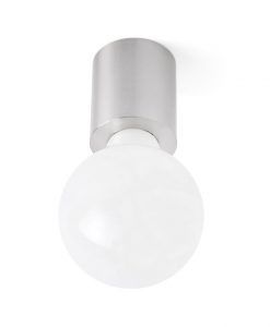Aplique o plafón minimalista níquel mate TEN detalle