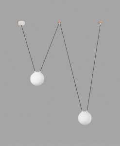 Colgante blanco 2 luces MINE