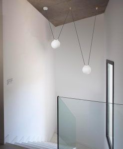 Colgante blanco 2 luces MINE ambiente