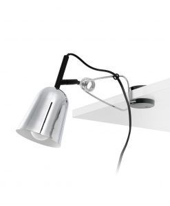 Flexo soporte pinza cromo y blanco STUDIO