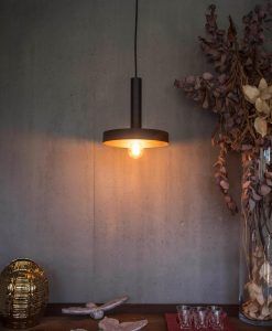 Lámpara de techo negra y oro satinado WHIZZ ambiente