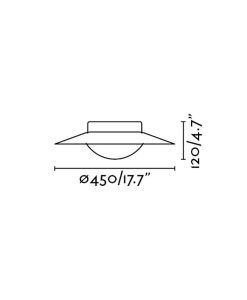 Medidas plafón grande blanco 20W SIDE LED