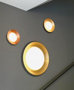 Plafón grande negro y oro 20W SIDE LED ambiente